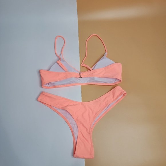 Womens 2 Pieces Brazilian Thong Bikini High Cut String Bottom Swimsuit NEW - Picture 8 of 13